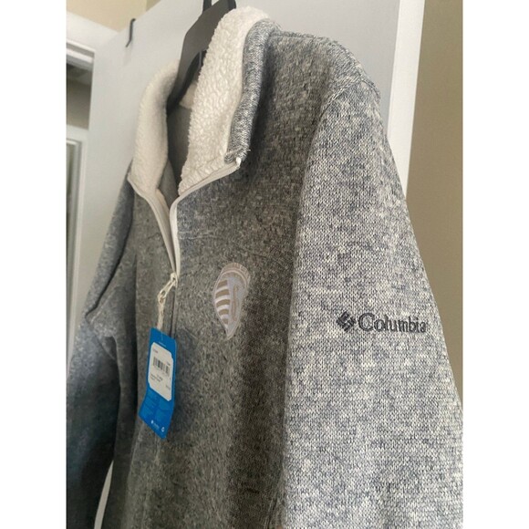 Columbia Canyon Point Sweater Fleece FZ Chalk Womens XL Kansas City Sporting NWT - Picture 5 of 12